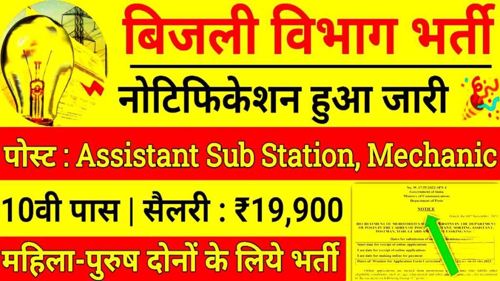 CG Bijali Vibhag Govt Jobs